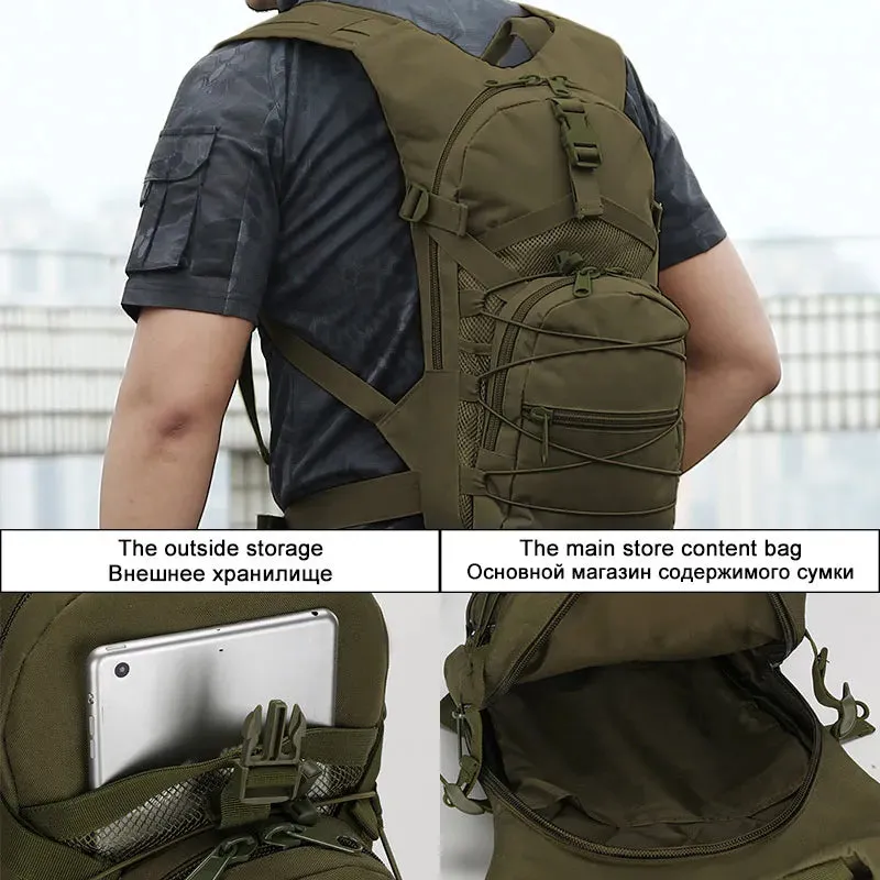 15L Molle Tactical Backpack 800D Oxford Military Hiking Bicycle Backpacks Outdoor Sports Cycling Climbing Camping Bag Army XA568