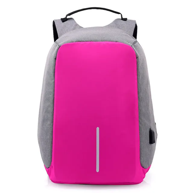 Backpack Anti Theft USB Charging Travel Waterproof Nylon