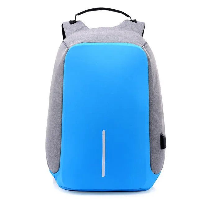 Backpack Anti Theft USB Charging Travel Waterproof Nylon