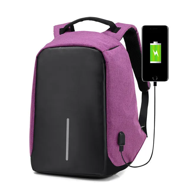 Backpack Anti Theft USB Charging Travel Waterproof Nylon