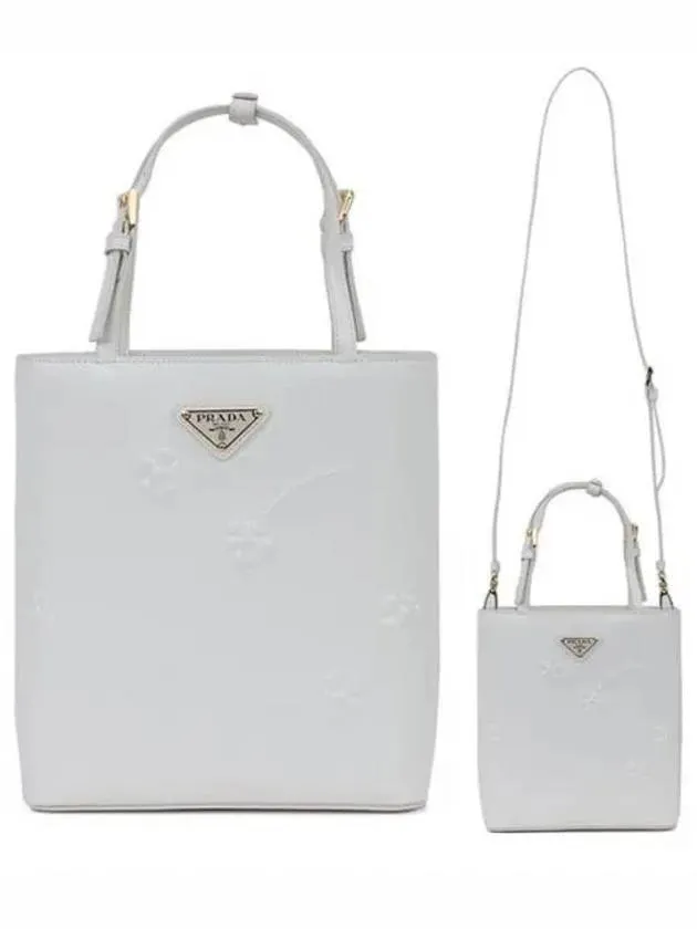 Brushed Leather Tote Bag White