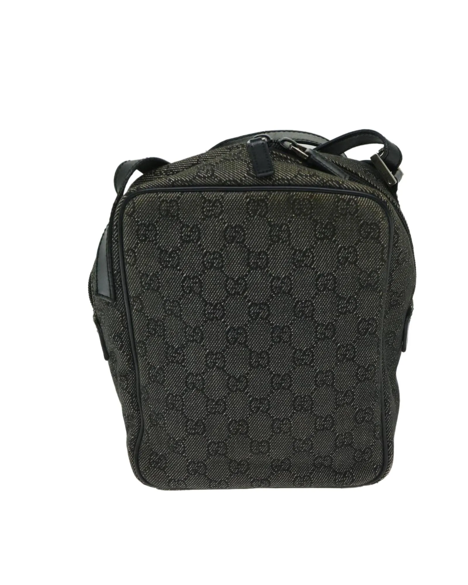 Canvas Shoulder Bag with GG Print and Authenticity Certification