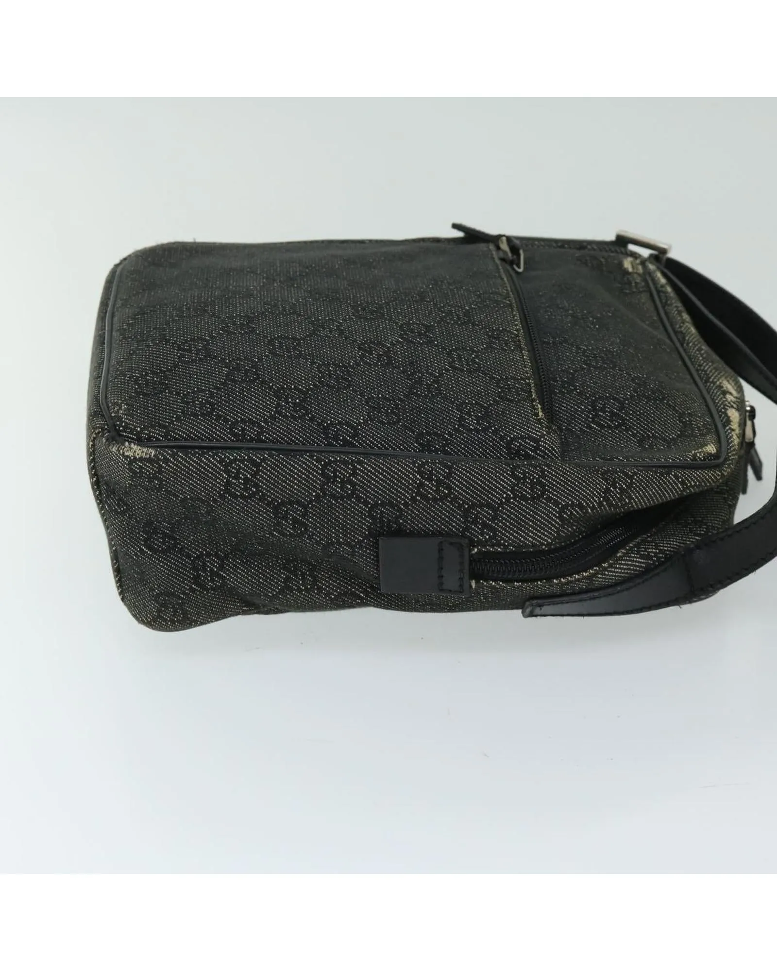 Canvas Shoulder Bag with GG Print and Authenticity Certification