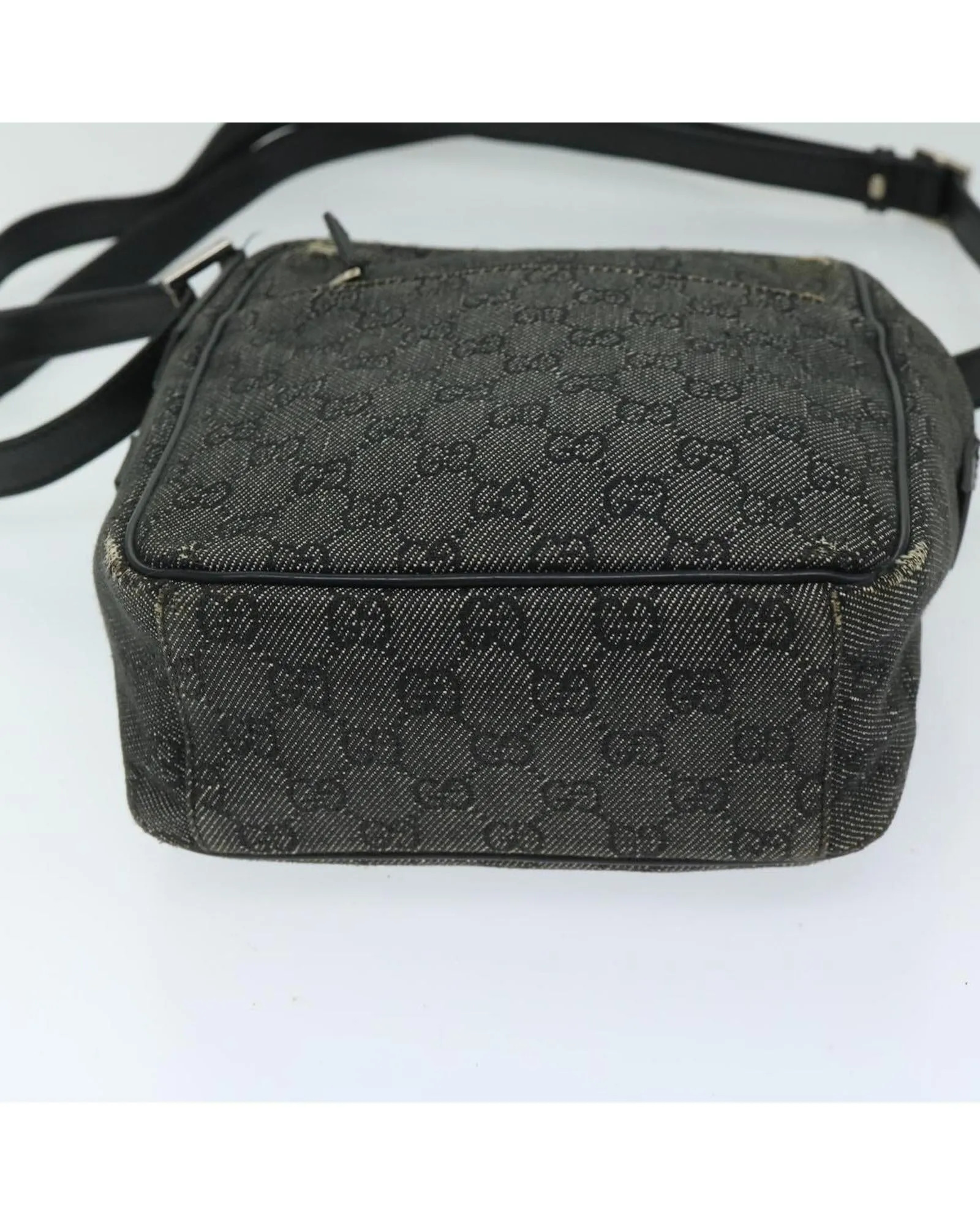 Canvas Shoulder Bag with GG Print and Authenticity Certification