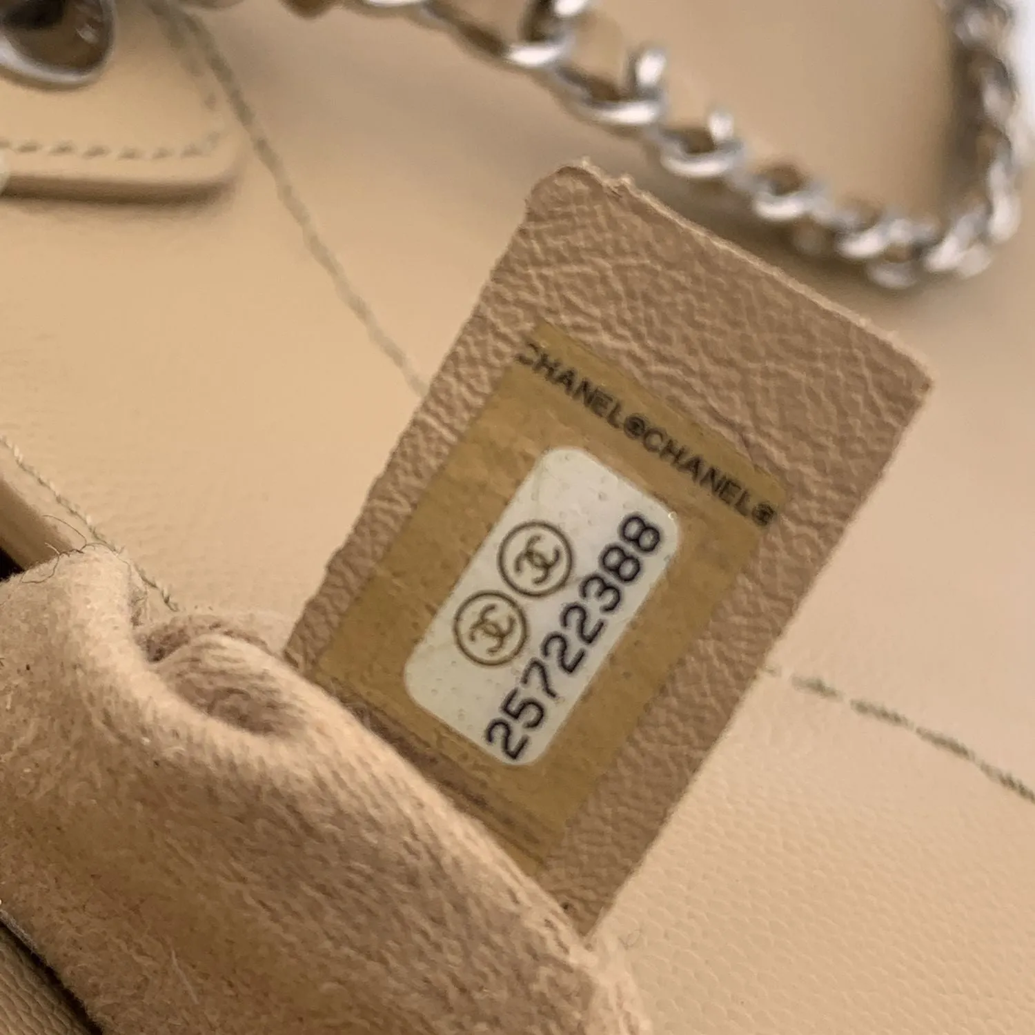 CHANEL Beige Caviar Leather Studded Deauville Tote Shoulder Bag