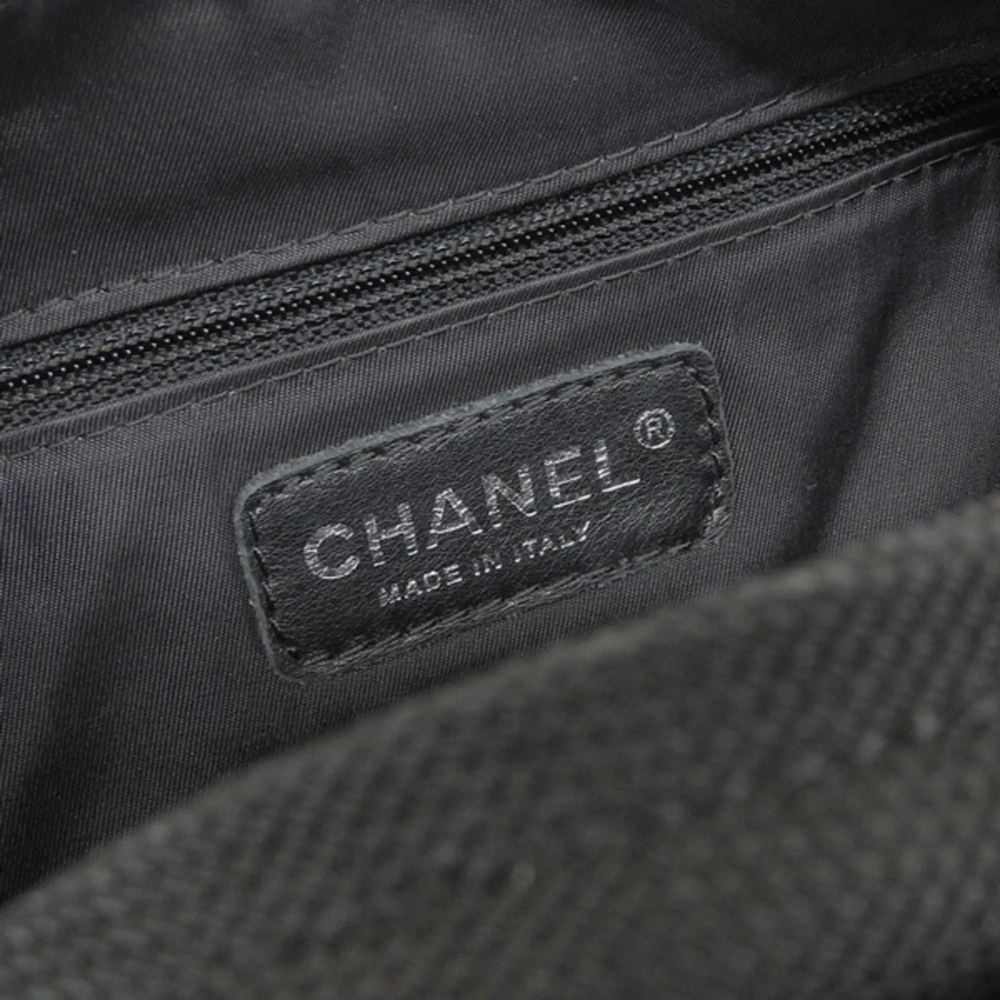 CHANEL Coated Canvas Leather Paris Biarritz Coco Mark One Shoulder Bag A34205 Black Ladies