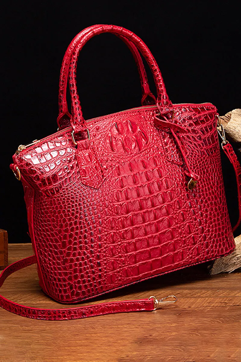 CROCODILE PATTERN HANDBAG SHOULDER BAG