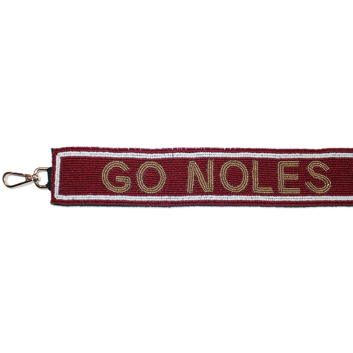 Desden Go Noles Beaded Purse Strap - Garnet