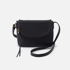 Fern Messenger Crossbody In Pebbled Leather - Black