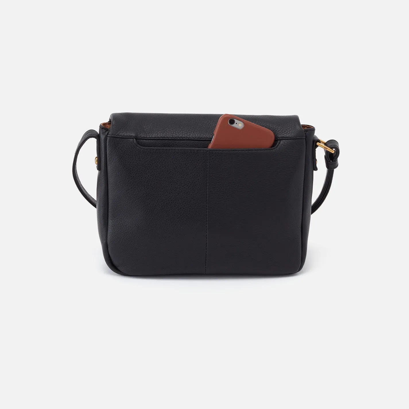 Fern Messenger Crossbody In Pebbled Leather - Black