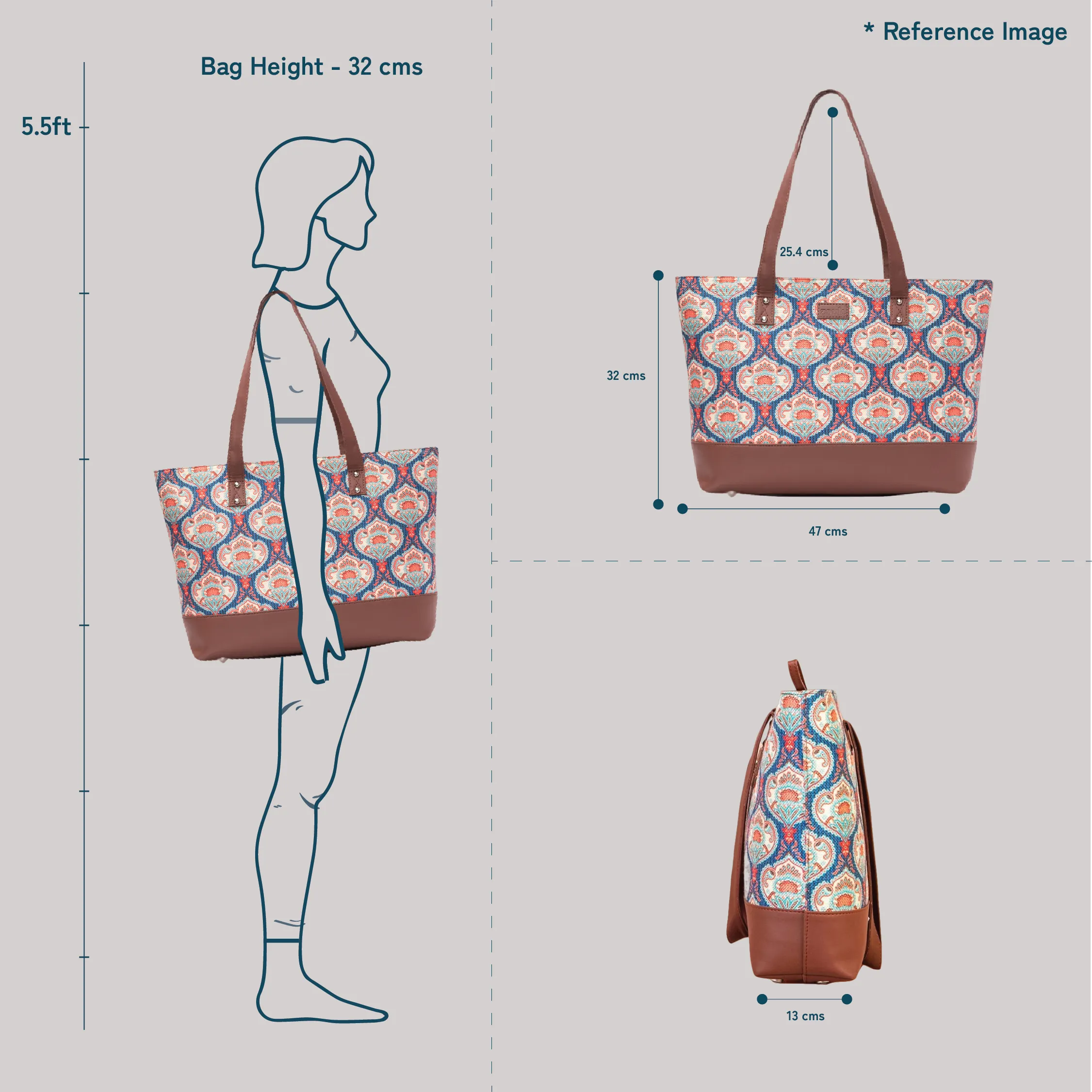 FloMotif Shoulder Tote Bag