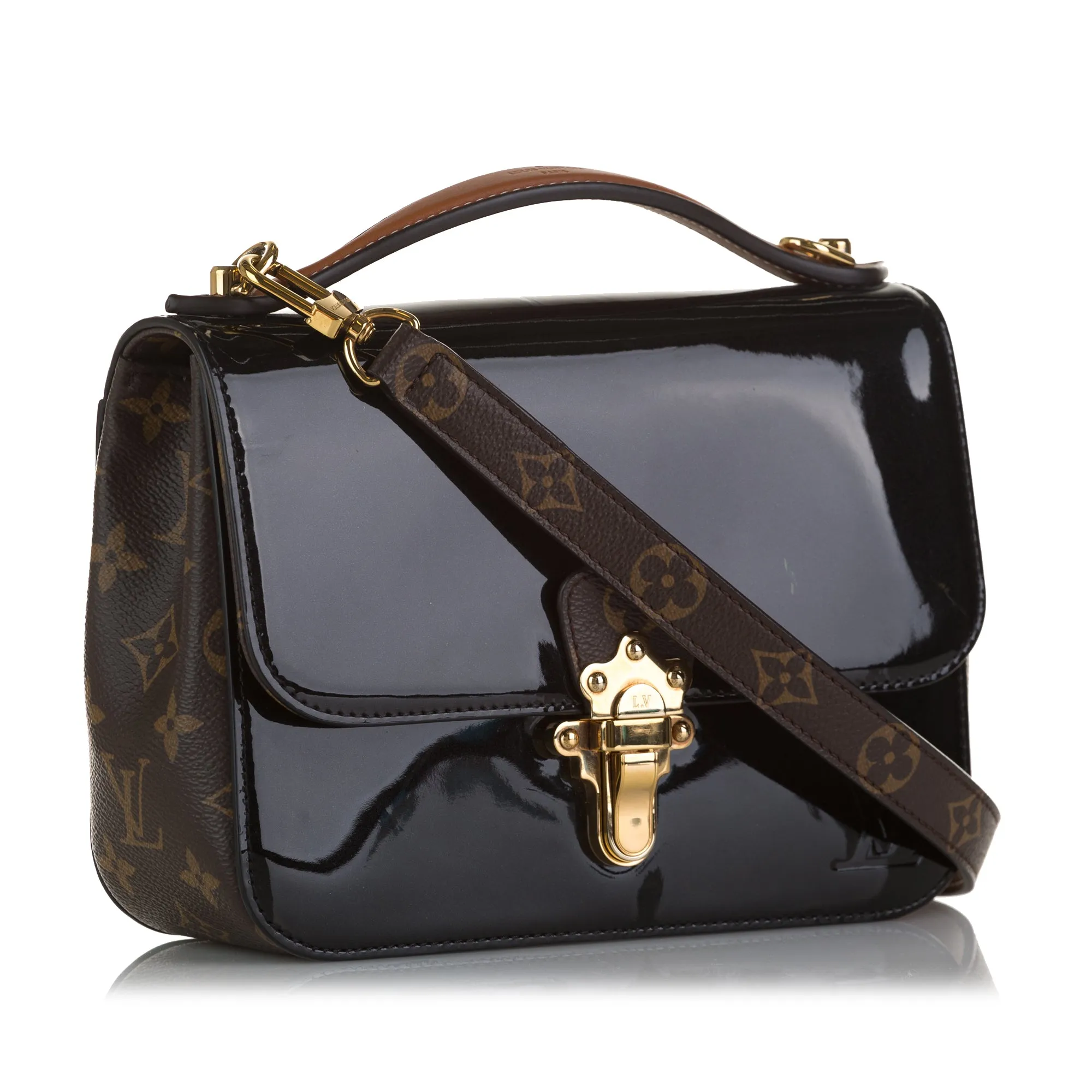 Louis Vuitton Cherrywood PM Black Vernis Miroir