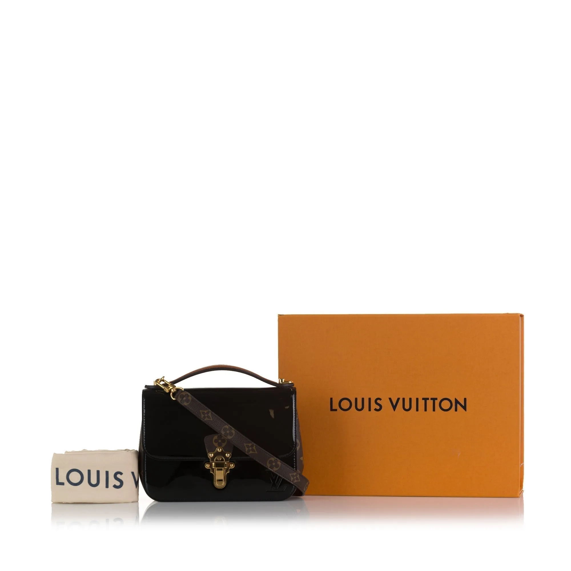 Louis Vuitton Cherrywood PM Black Vernis Miroir