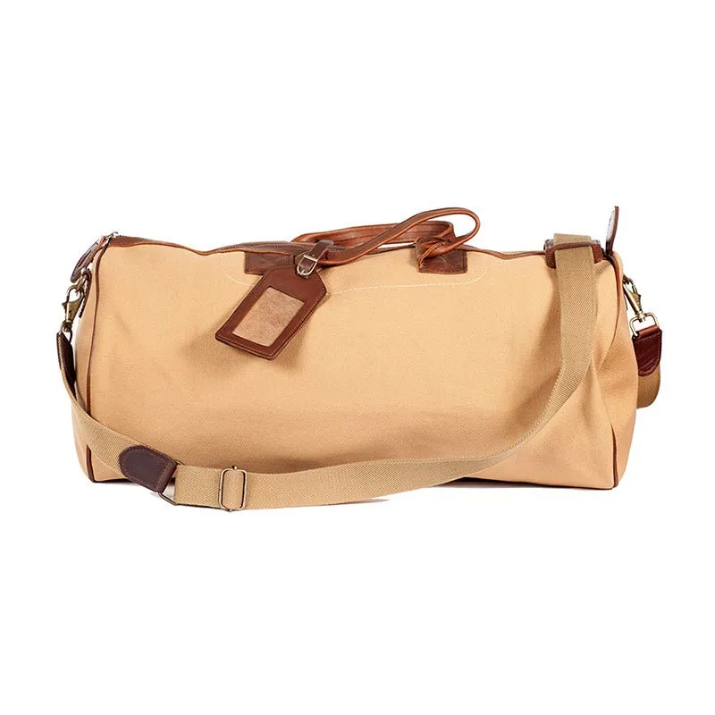 Melvill & Moon Canvas Short Safari Duffel Bag | Khaki