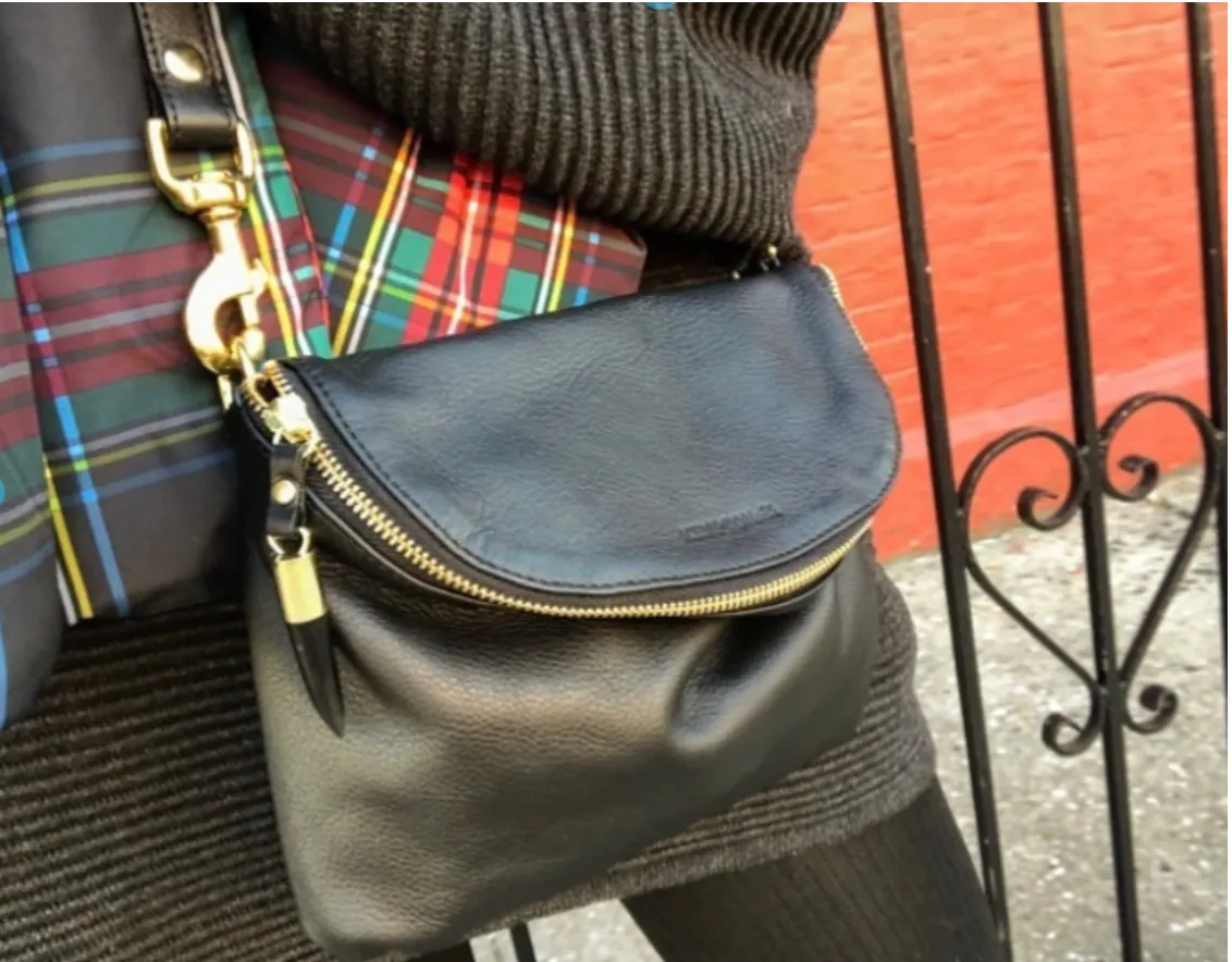 Mini Windbourne Leather Crossbody - Black, With Kenyan Toggle