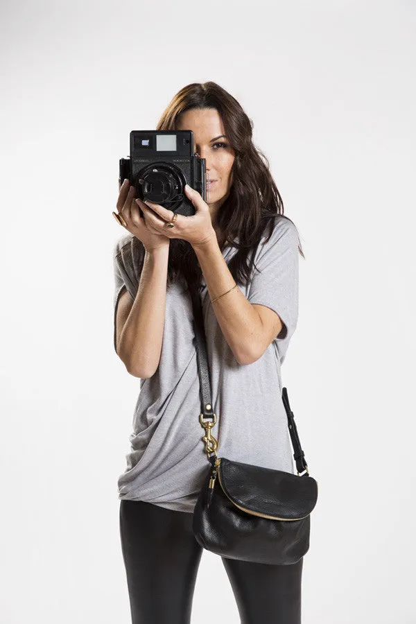 Mini Windbourne Leather Crossbody - Black, With Kenyan Toggle