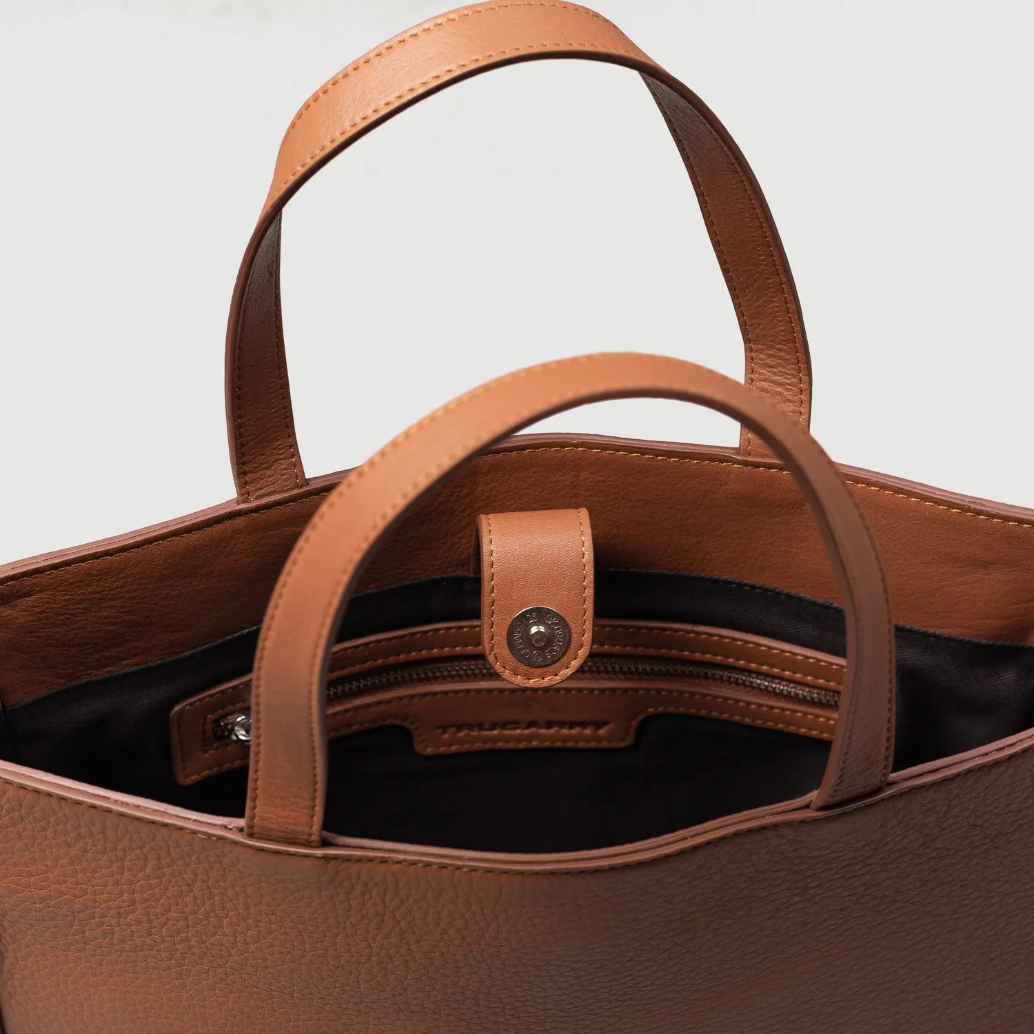 The Poet Brown Leather Tote Bag