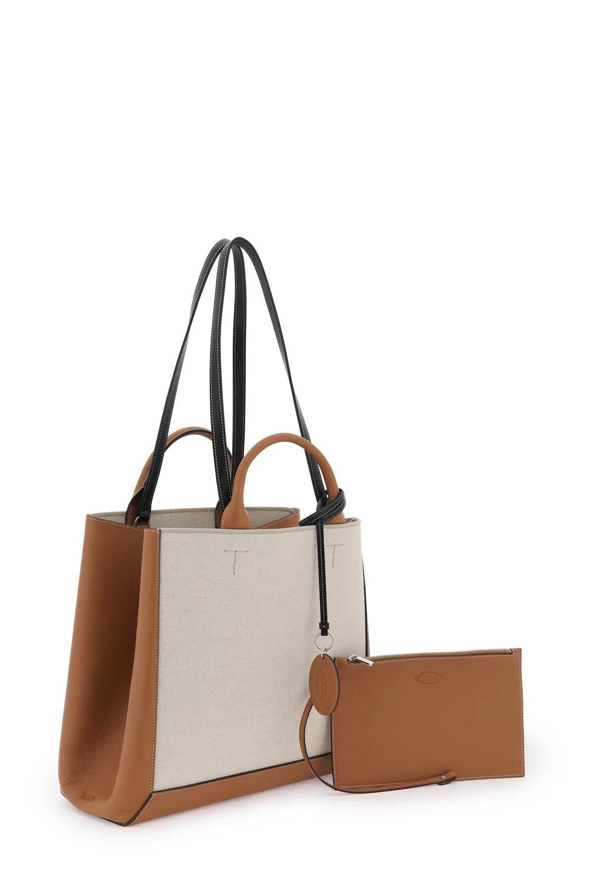 TodS Canvas & Leather Tote Bag