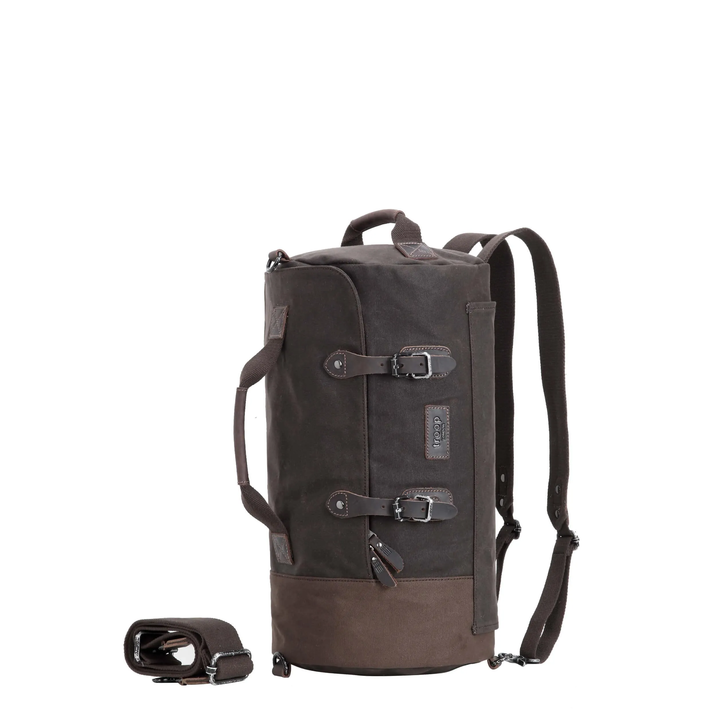 TRP0444 Troop London Heritage Canvas Duffel Backpack