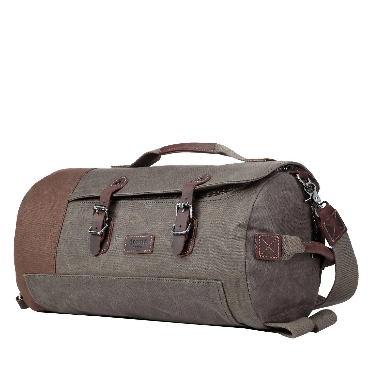 TRP0444 Troop London Heritage Canvas Duffel Backpack