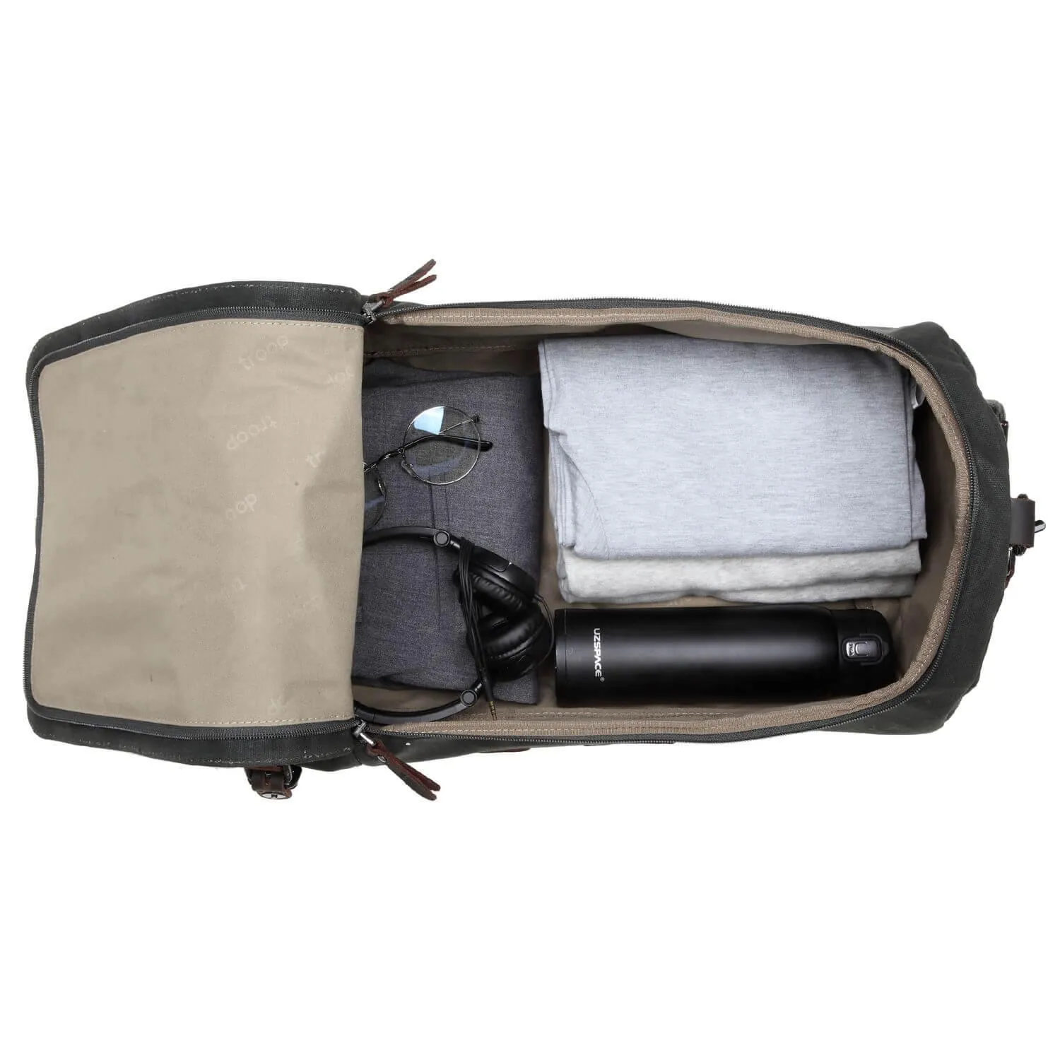 TRP0444 Troop London Heritage Canvas Duffel Backpack