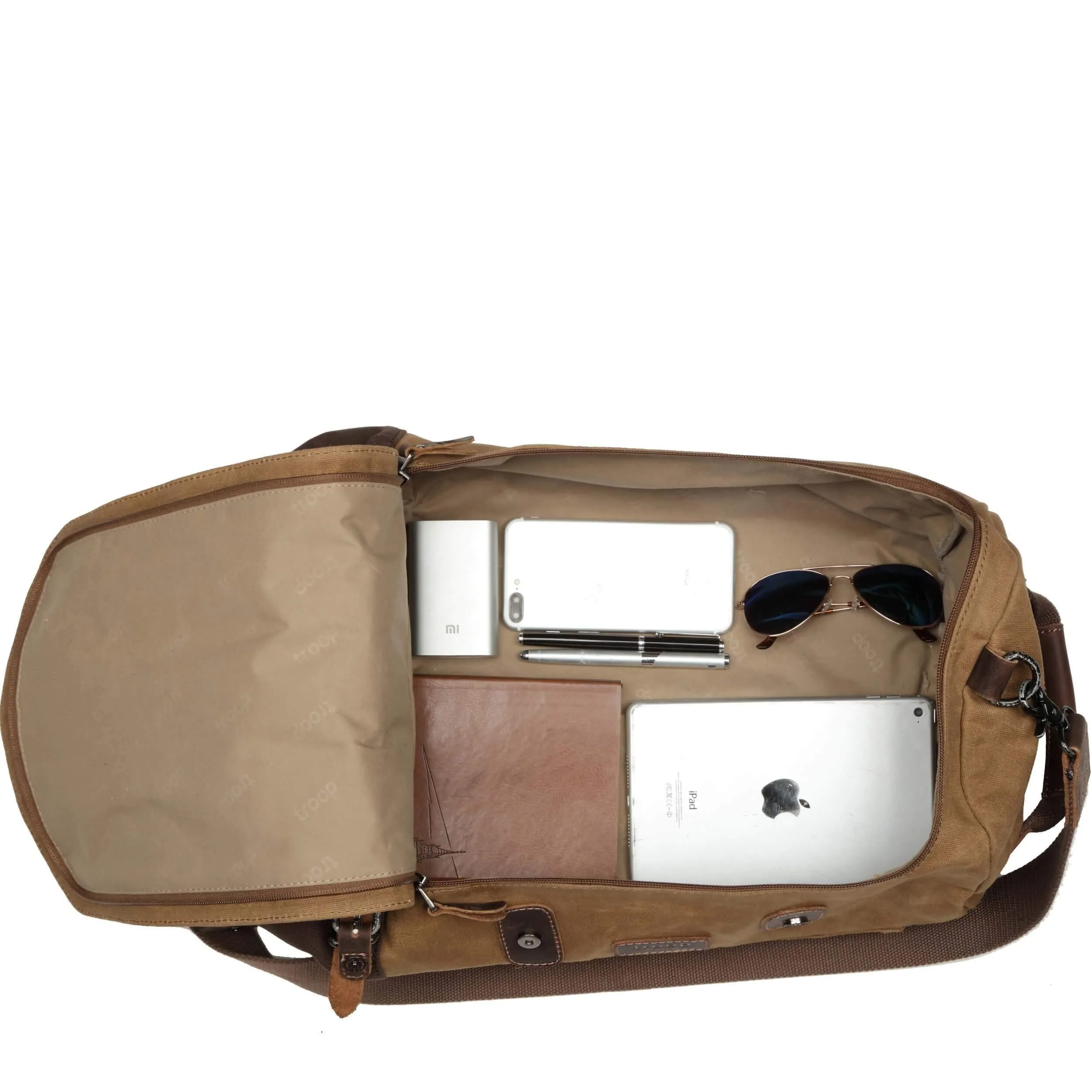 TRP0444 Troop London Heritage Canvas Duffel Backpack