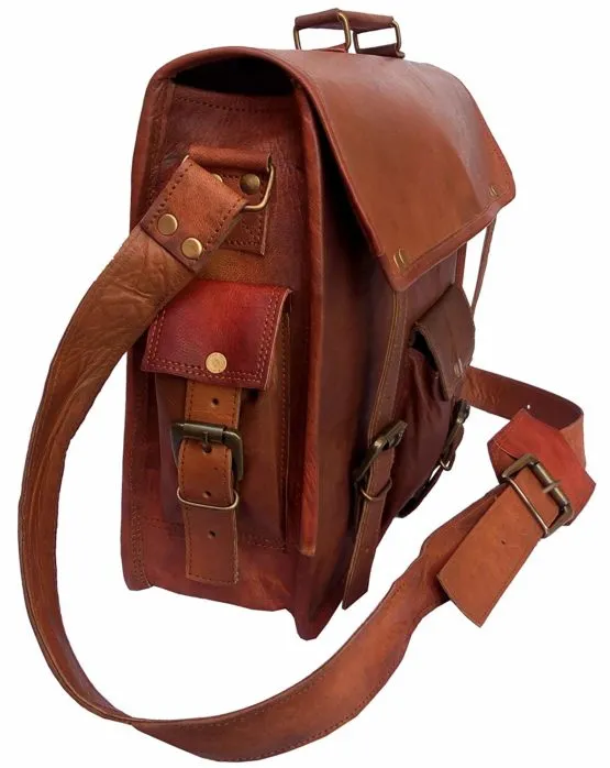 Unisex Leather Satchel Bag