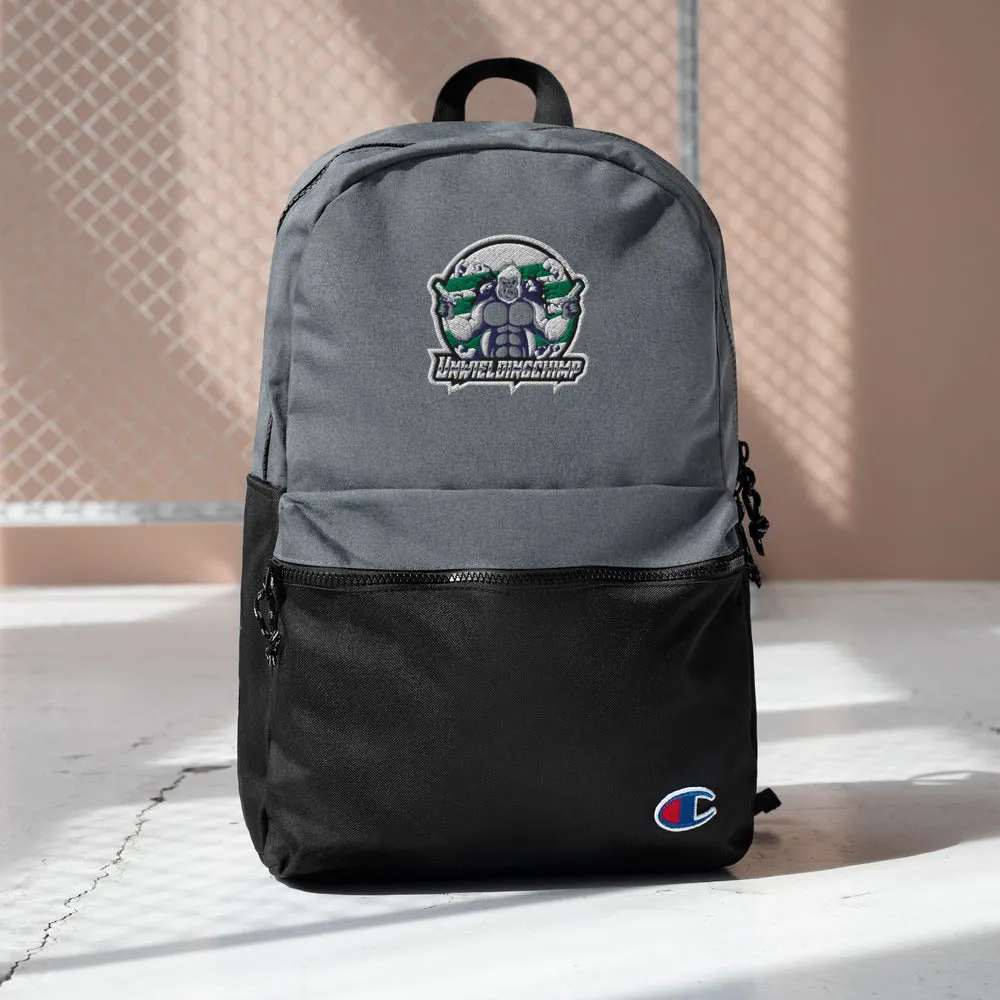 UnweildingChimp Embroidered Champion Backpack