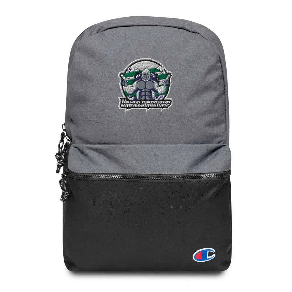 UnweildingChimp Embroidered Champion Backpack