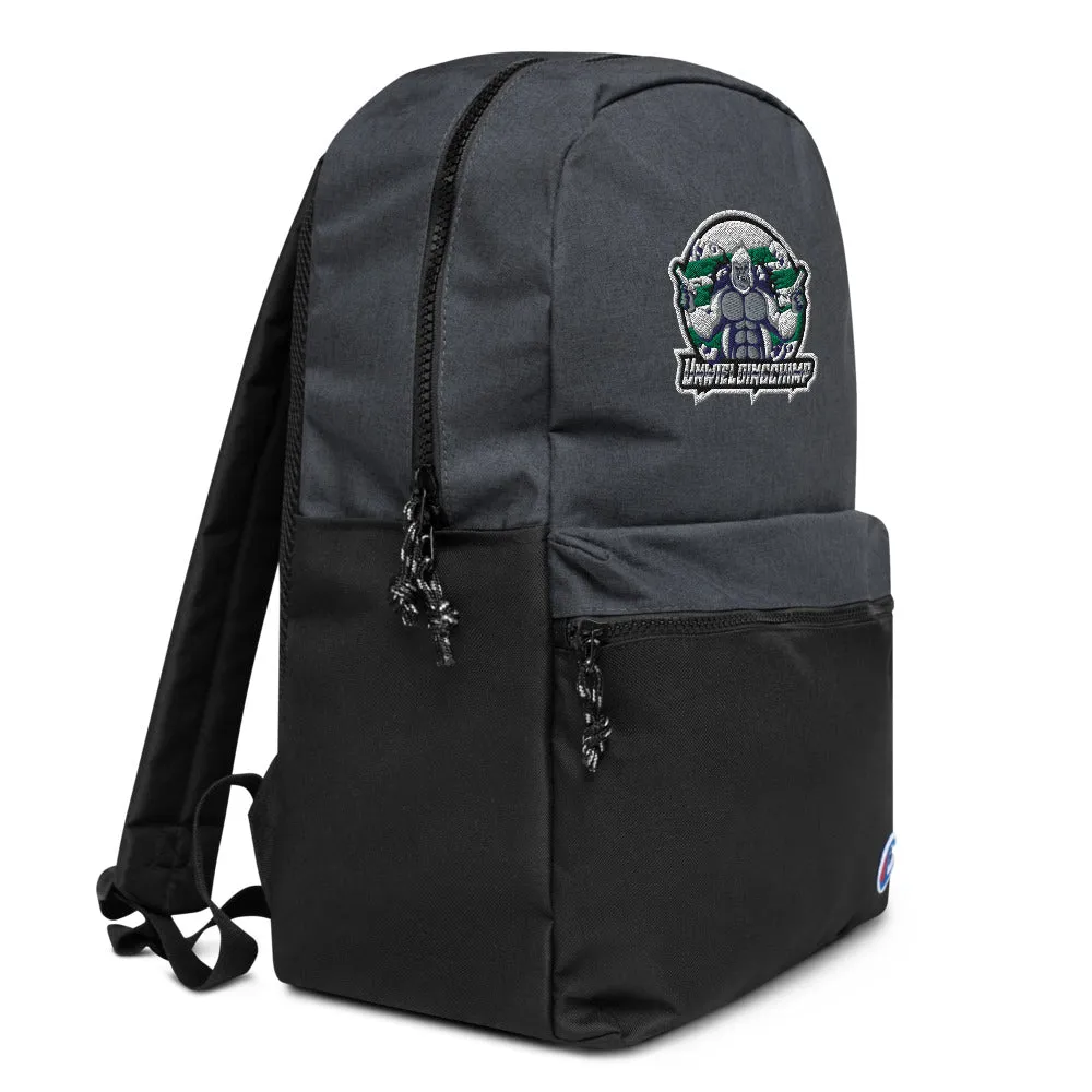 UnweildingChimp Embroidered Champion Backpack