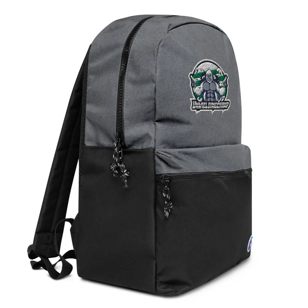 UnweildingChimp Embroidered Champion Backpack