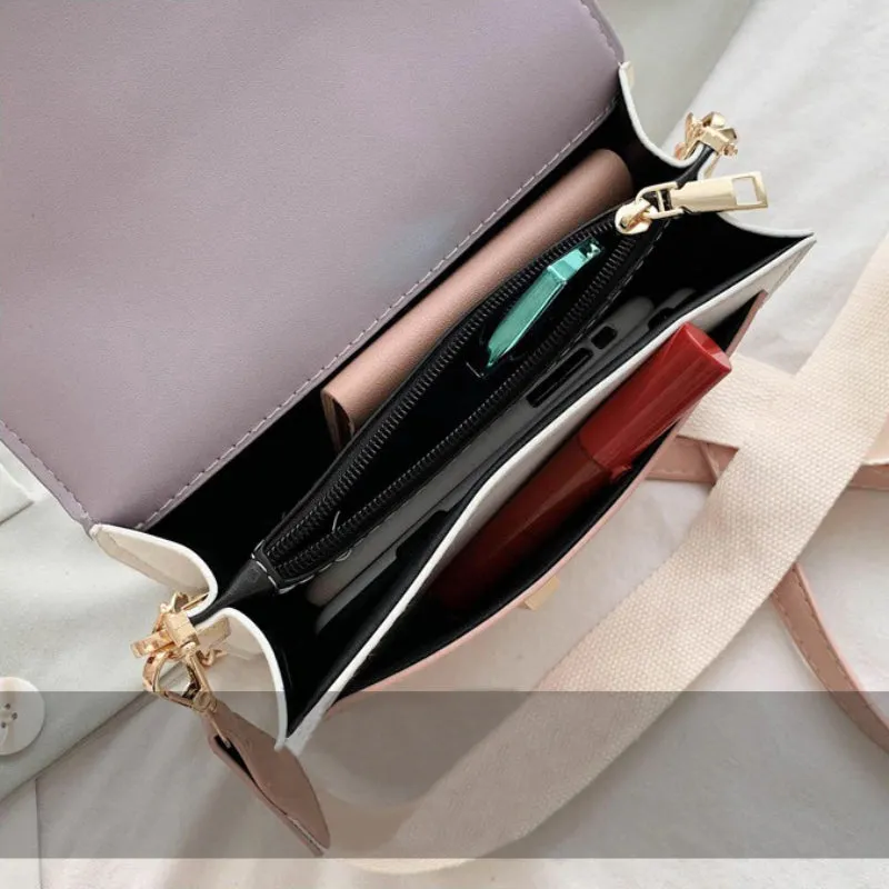 Vibrant Pastel Colored Vegan Leather Crossbody Messenger Bags