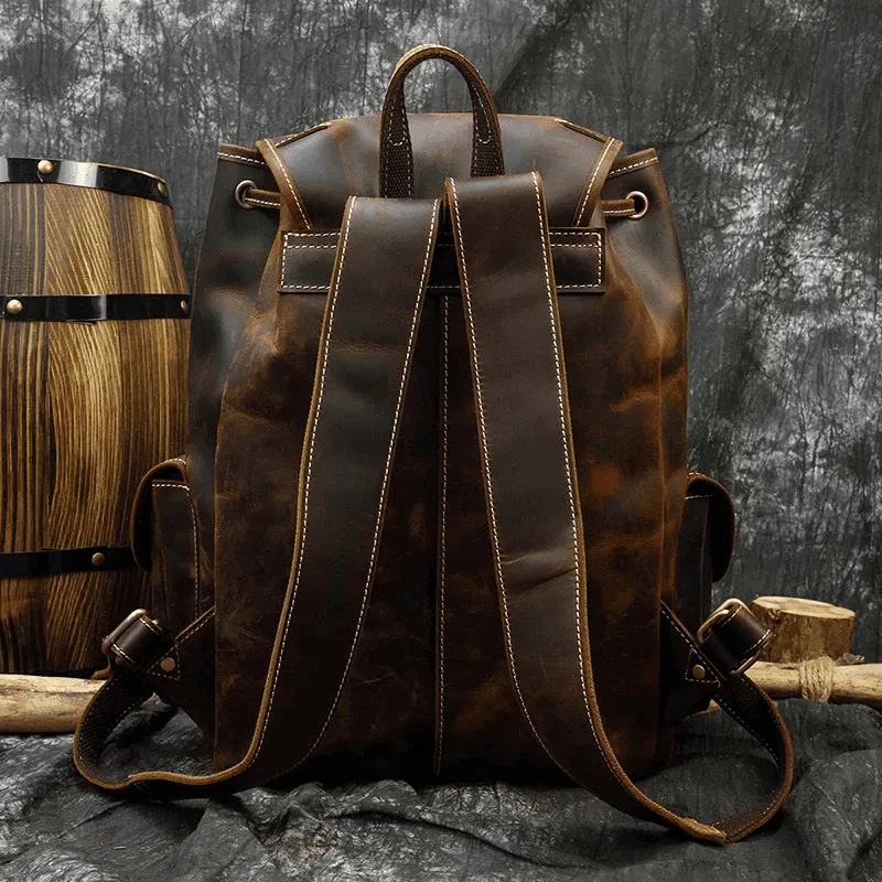 Vintage Genuine Leather Backpacks For Men And Women -