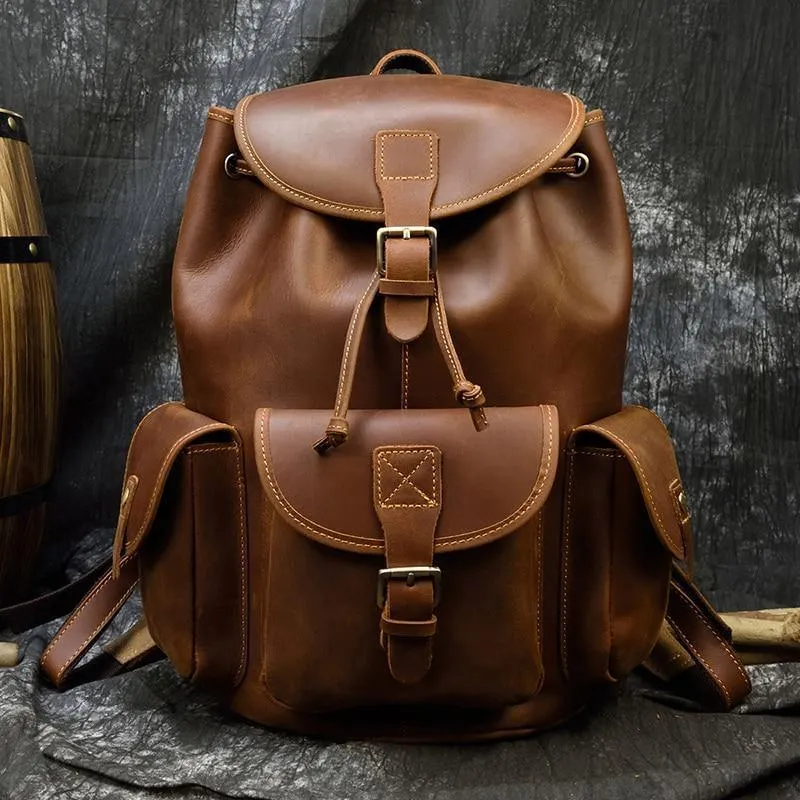 Vintage Genuine Leather Backpacks For Men And Women -