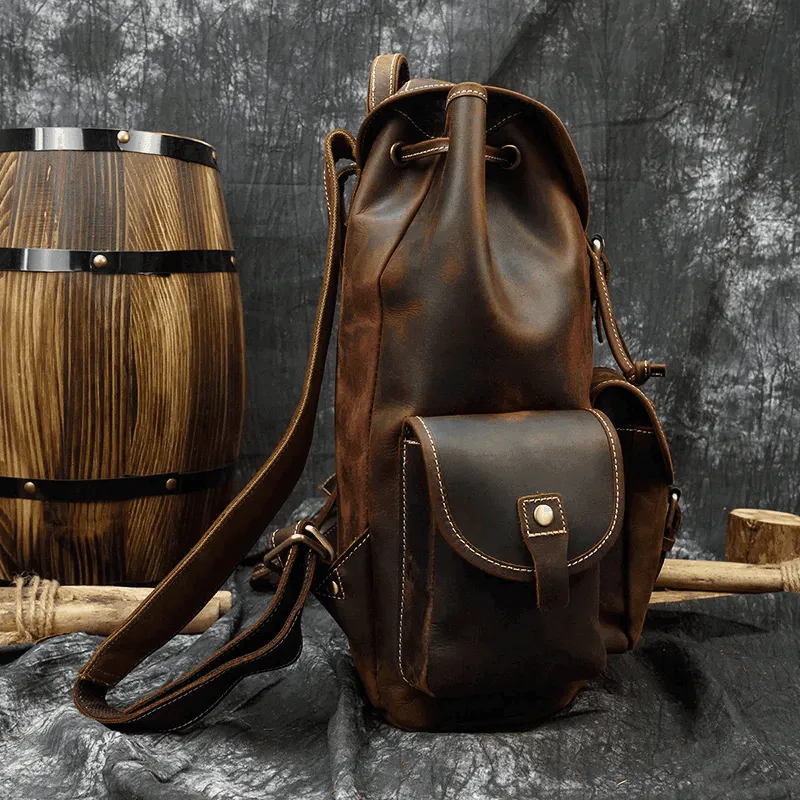 Vintage Genuine Leather Backpacks For Men And Women -