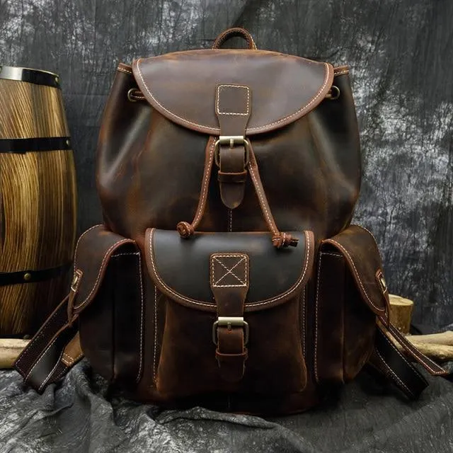 Vintage Genuine Leather Backpacks For Men And Women -