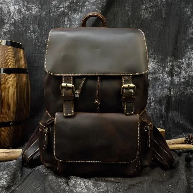 Vintage Genuine Leather Backpacks For Men And Women -