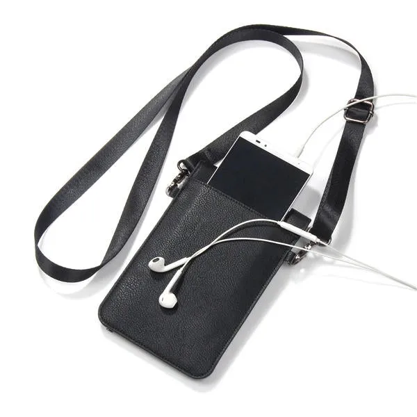 Vintage PU Leather Card Holder 6inch Phone Shoulder Bag Crossbody Bags