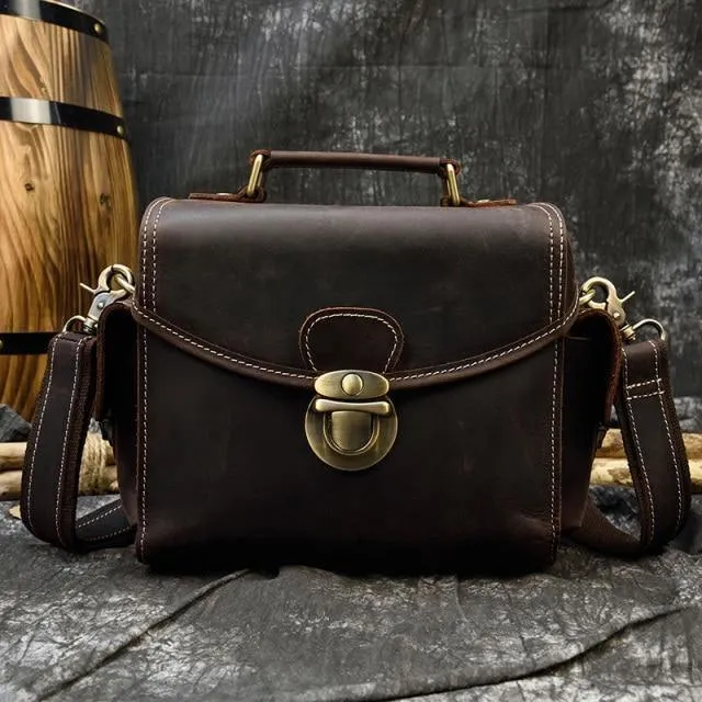 Vintage Style Leather Messenger Bag Photography Camera Bag