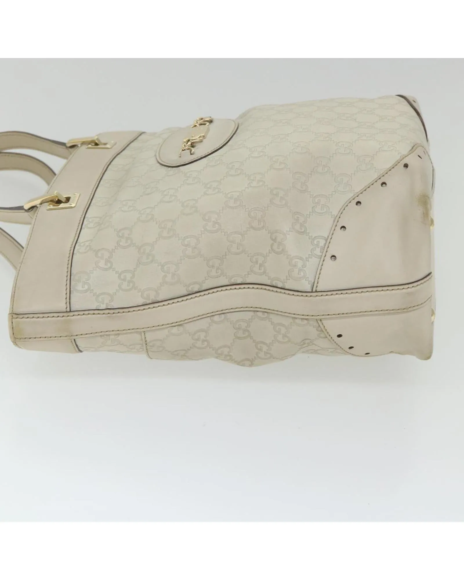 White GG Canvas Shoulder Bag