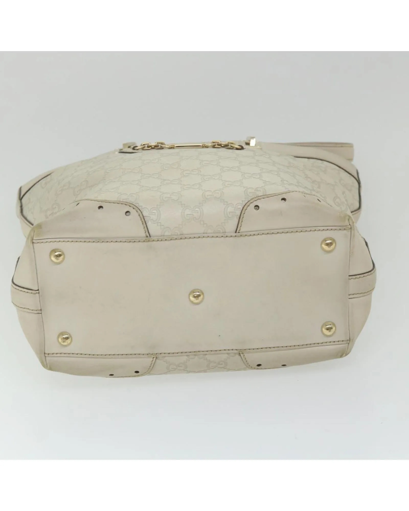 White GG Canvas Shoulder Bag