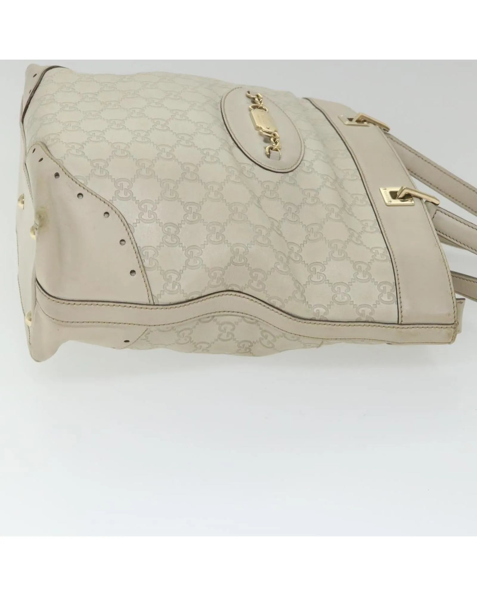 White GG Canvas Shoulder Bag