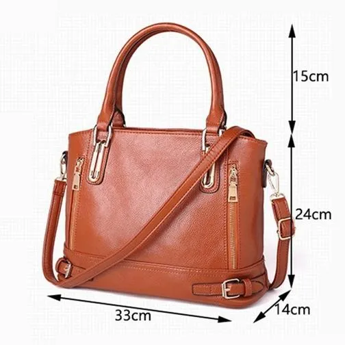 Women Fashion Genuine Leather Handbags Luxury Messenger Bags