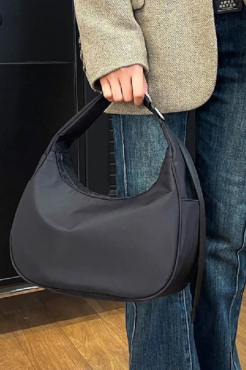 Zenana The Luna Black Hobo Shoulder Bag